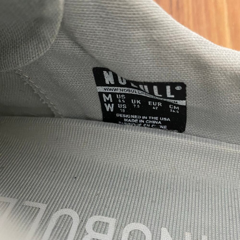 NOBULL Gray Canvas Lace Up Trainers Women’s Size 10 - Picture 8 of 10